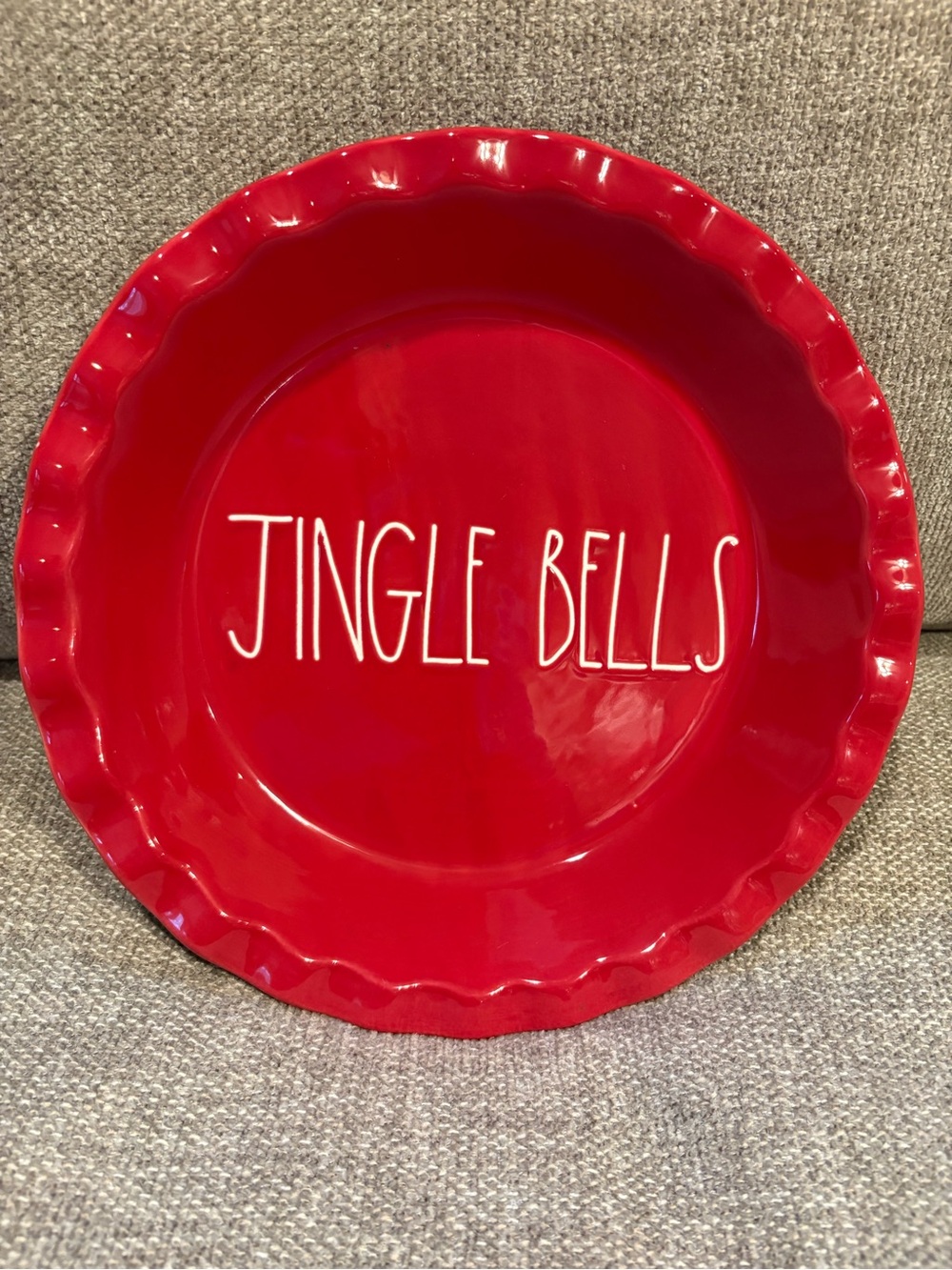 RAE DUNN Artisan Collection by Magenta Red Pie/Quiche Ceramic Baking Dish